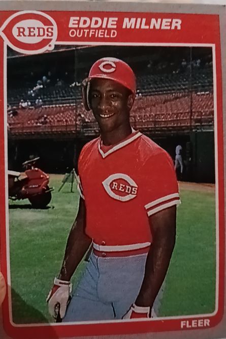 1985 Fleer #541 Eddie Milner — front