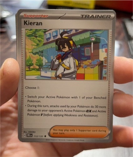 2022 Pokémon SWSH Prismatic Evolutions #113 Kieran — front