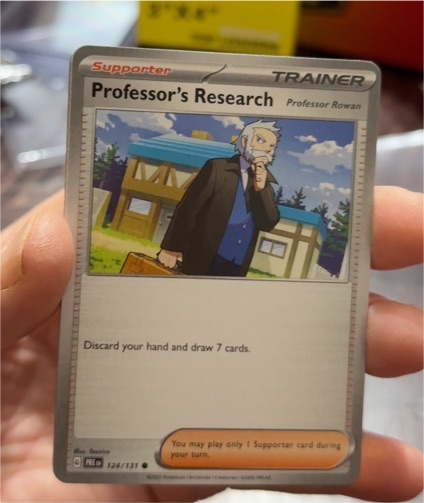 2016 Pokémon Prismatic Evolutions #124 Professor's Research [Professor Rowan] — front