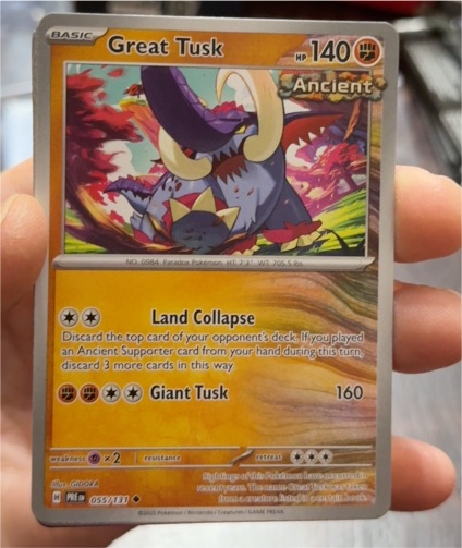 2022 Pokémon Prismatic Evolutions #055 Great Tusk — front
