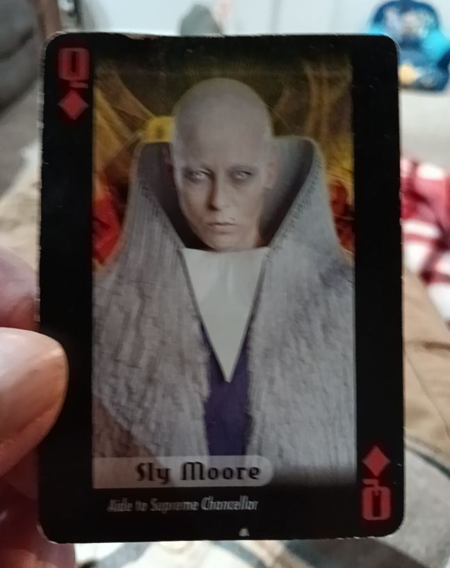 2007 Star Wars Villains Playing Card Sly Moore Queen Diamonds — front