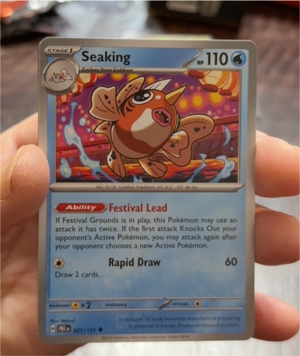 2022 Pokémon TCG Prismatic Evolutions #021 Seaking — front