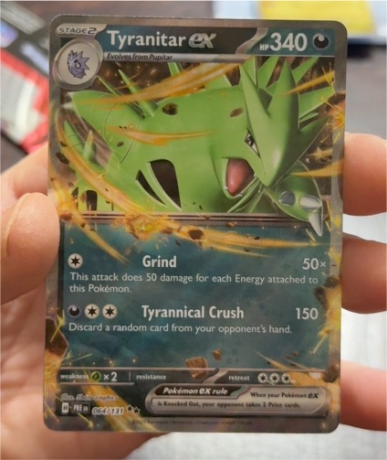 2024 Pokemon Prismatic Evolutions #064 Tyranitar ex — front