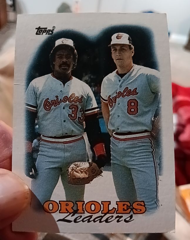 1988 Topps #51 Orioles Leaders Cal Ripken Jr. & Eddie Murray — front