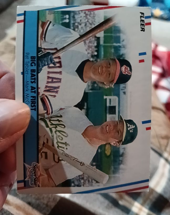 1988 Fleer #633 Pat Tabler / Mark McGwire — front