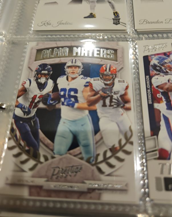 2024 Panini Prestige #12 Nico Collins / Luke Schoonmaker / Donavan Peoples-Jones Alma Maters — front