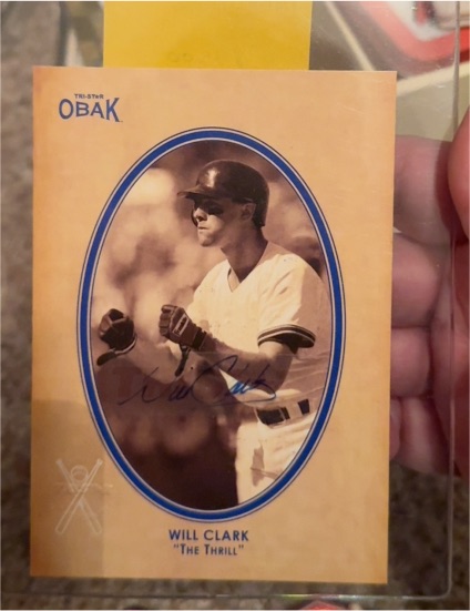 1983 Tri-Star Obak # Will Clark "The Thrill" — front