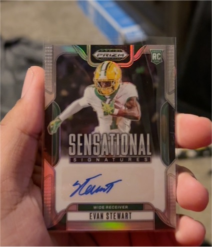 2025 Panini Prizm Draft Picks #SS-EST Evan Stewart Sensational Signatures — front