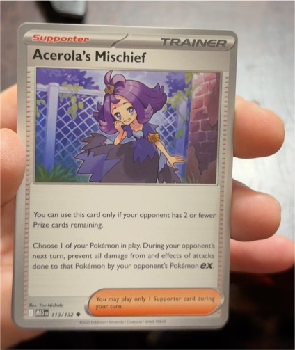 2025 Pokémon Mega Evolution #113 Acerola's Mischief — front