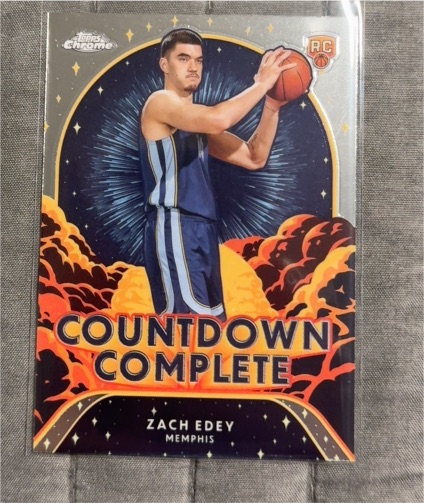 2024-25 Topps Chrome #CC-17 Zach Edey Countdown Complete — front