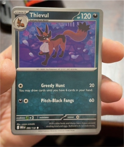 2025 Pokémon ME01: Mega Evolution #090 Thievul — front