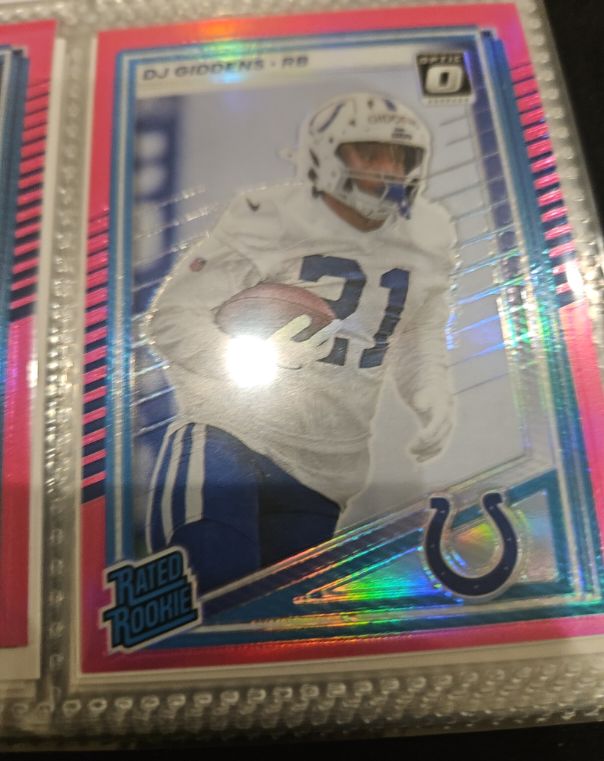 2025 Panini Donruss Optic #364 DJ Giddens Rated Rookie Pink Prizm — front