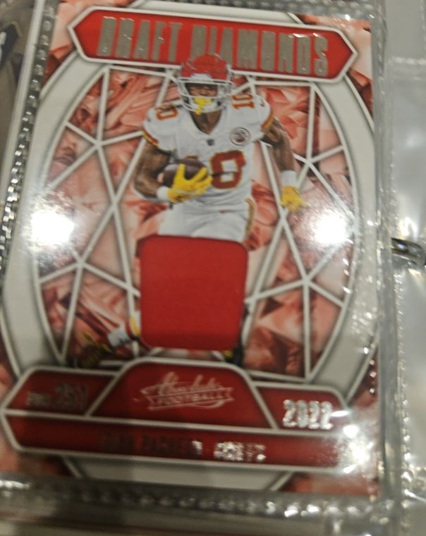 2025 Panini Absolute Draft Diamonds #DDJ-IPO Isiah Pacheco — front