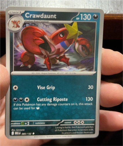 2025 Pokémon Mega Evolution #085 Crawdaunt — front