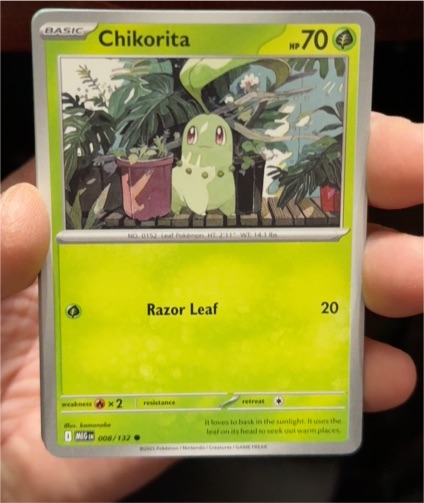 2016 Pokemon ME01: Mega Evolution #008 Chikorita — front
