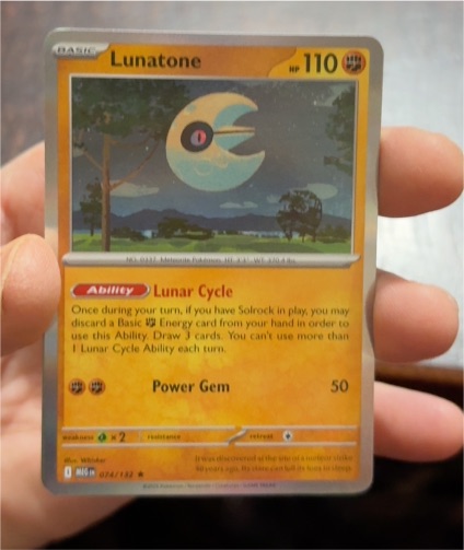 2025 Pokémon ME01: Mega Evolution #074 Lunatone — front