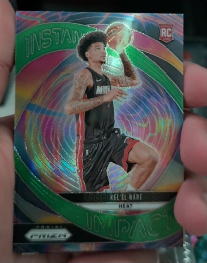 2024-25 Panini Prizm #16 Kel'el Ware Instant Impact Green Prizm — front