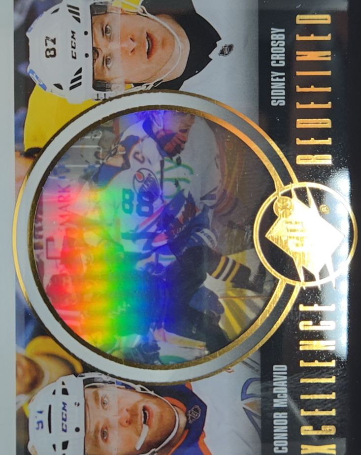 2024-25 Upper Deck SPx Excellence Redefined #EX-10 Sidney Crosby / Connor McDavid — front