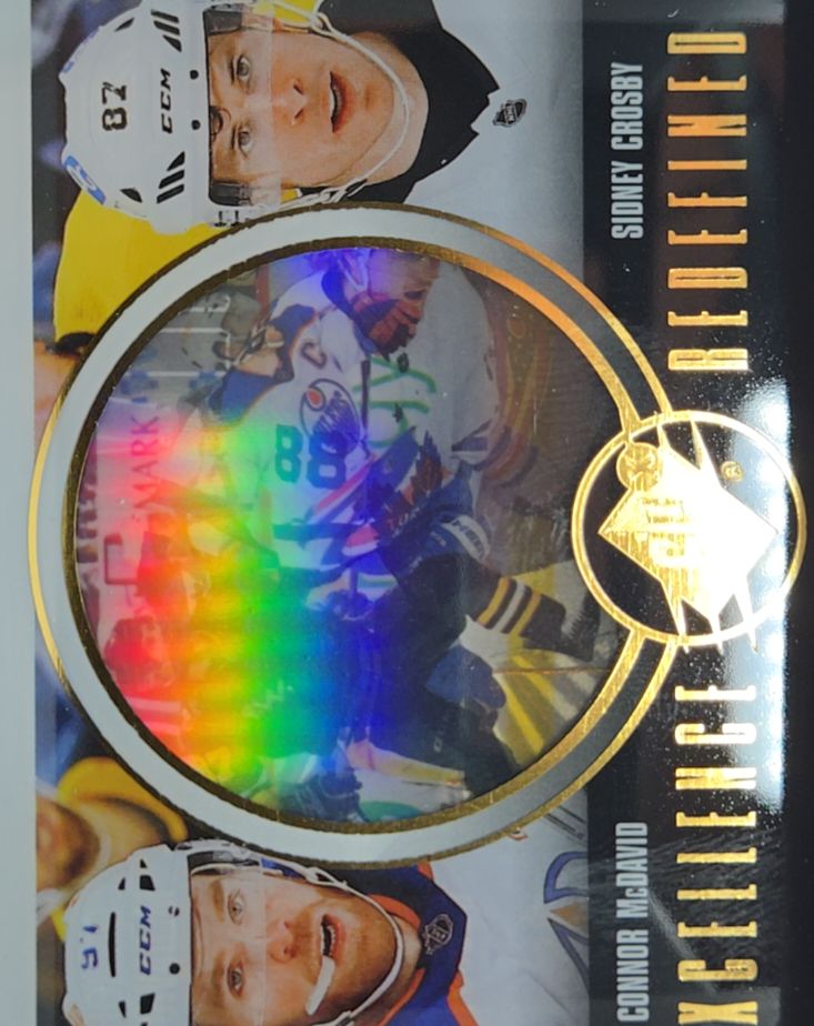 2024-25 UD SPx Excellence Redefined #EX-1 Sidney Crosby / Connor McDavid — front