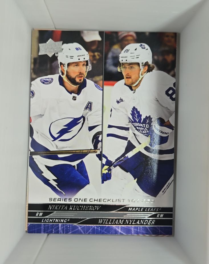 2024-25 Upper Deck Series 1 #200 Nikita Kucherov / William Nylander Checklist — front