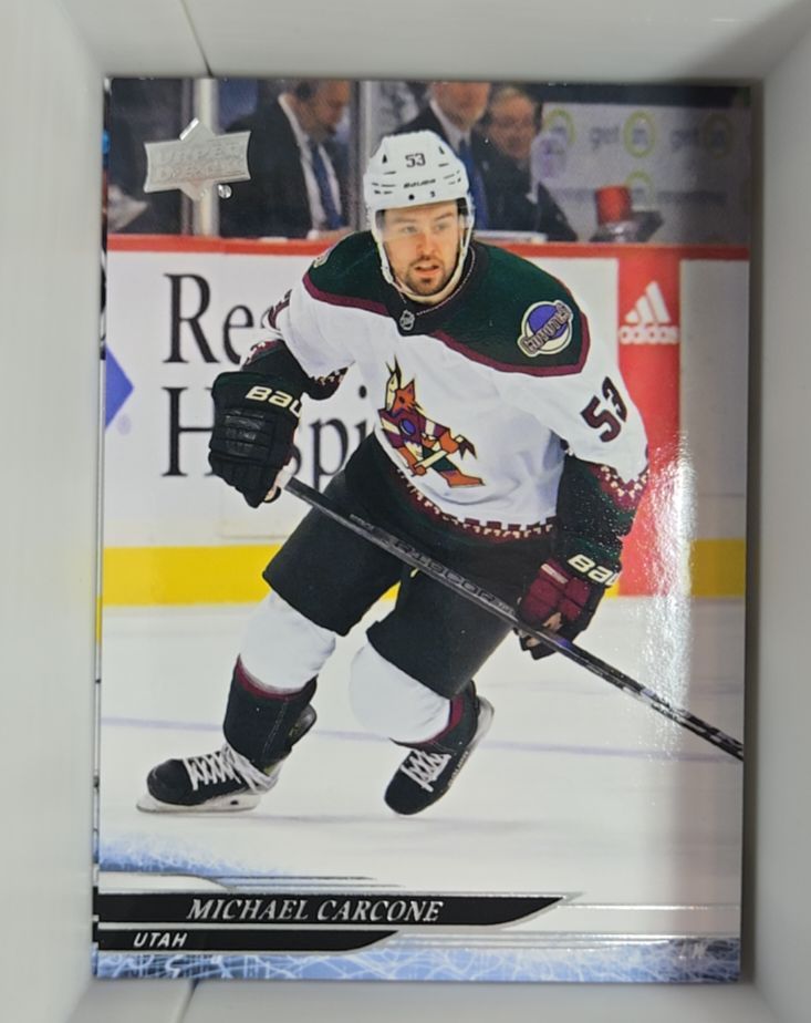 2024-25 Upper Deck Series 2 Clear Cut #420 Michael Carcone — front