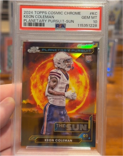 2024 Topps Cosmic Chrome #KC Keon Coleman Planetary Pursuit Sun — front