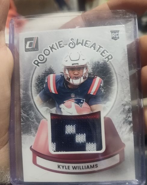 2025 Panini Donruss #SWE-KWS Kyle Williams Rookie Sweater Patch — front