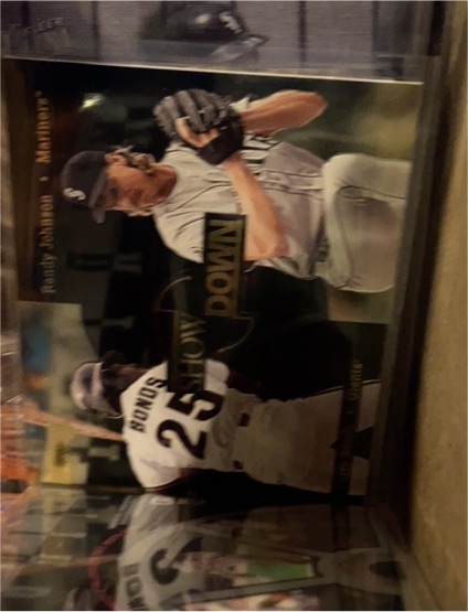 1995 Donruss Showdown #2 Barry Bonds & Randy Johnson — front