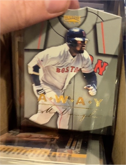 1997 Pinnacle #15 Mo Vaughn Away Jersey — front
