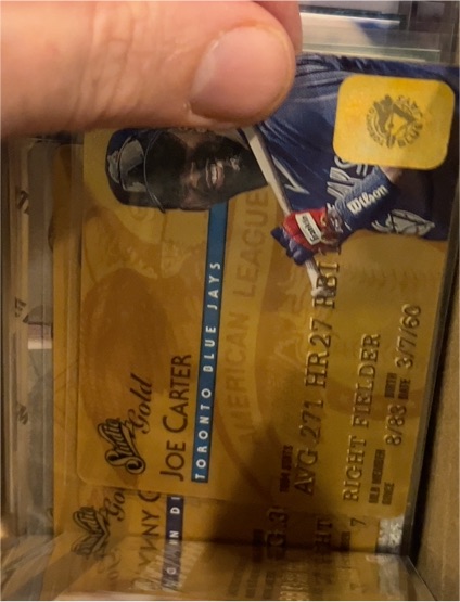 1995 Donruss Studio Gold Plastic Stock #14 Joe Carter — front