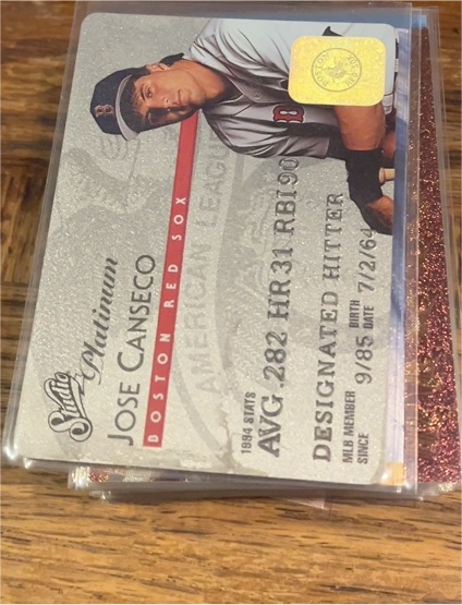 1995 Studio Platinum #31 Jose Canseco — front