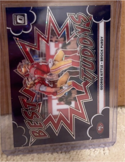 2025 Panini Donruss Optic Best Tuddys George Kittle, Brock Purdy — front