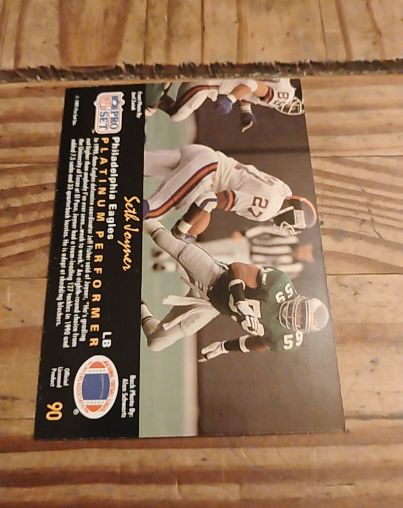 1991 Pro Set Platinum #90 Seth Joyner — front