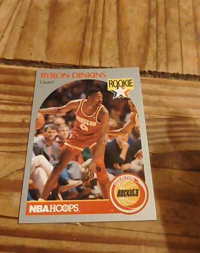 1990-91 NBA Hoops #123 Byron Dinkins Rookie — front