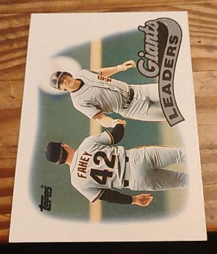 1989 Topps #351 Giants Leaders Bob Melvin — front