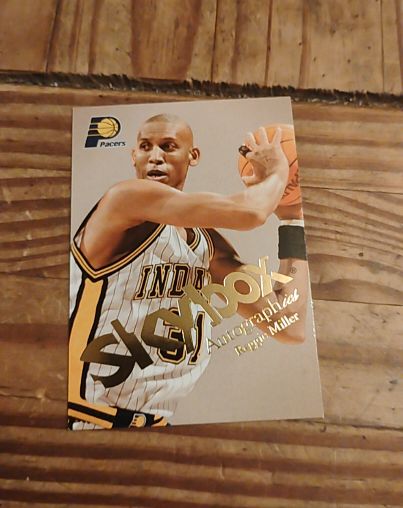 1997 Skybox Autographics Reggie Miller — front
