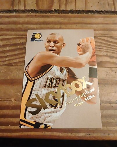 2003-04 Skybox Autographics #34 Reggie Miller — front