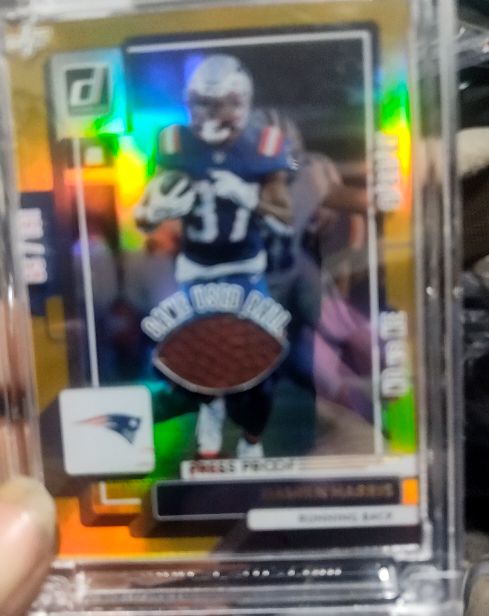 2022 Donruss Football Premium Gold Press Proof #131 Rhamondre Stevenson — front