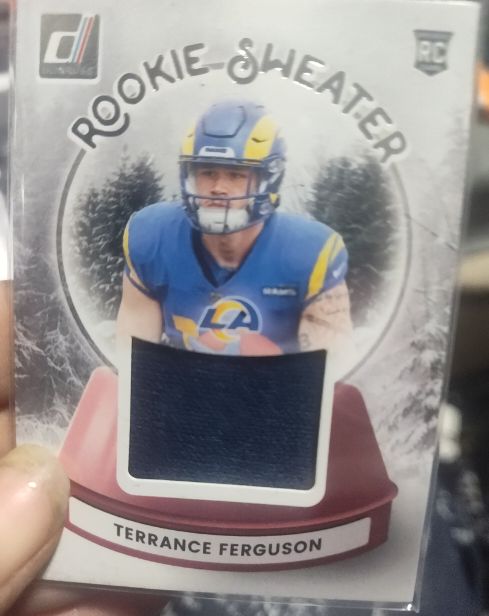 2025 Donruss #SWE-TNF Terrance Ferguson Rookie Sweater — front