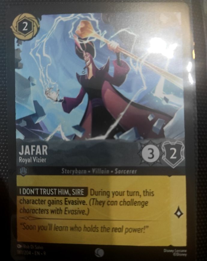 2023 Disney Lorcana Rise of the Floodborn #184 Jafar — front
