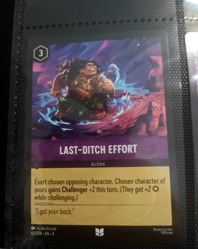 2023 Disney Lorcana #62/204 Last-Ditch Effort — front