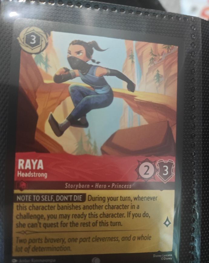 2023 Disney Lorcana Rise of the Floodborn #122 Raya - Headstrong — front
