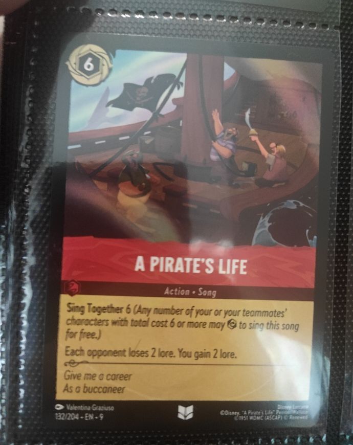 2024 Disney Lorcana #132 A Pirate's Life — front