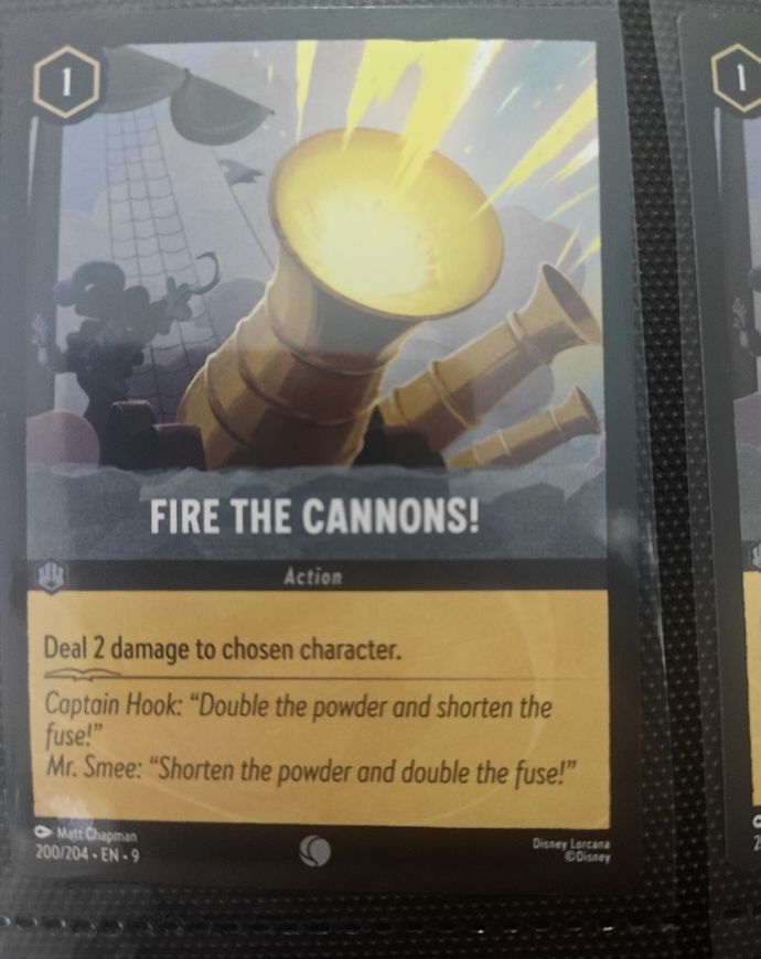 Disney Lorcana The First Chapter #200 Fire the Cannons! — front