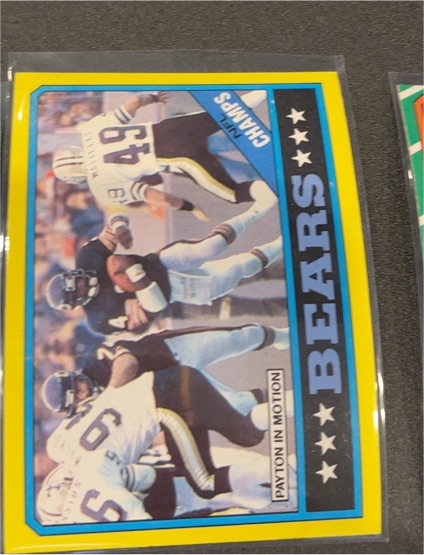 1986 Topps #9 Bears Team Leaders Walter Payton — front