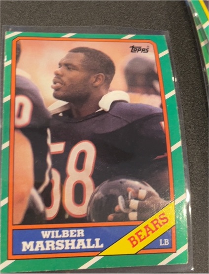 1986 Topps #25b Wilber Marshall — front