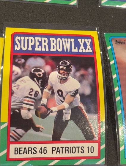 1986 Topps #8 Super Bowl XX Jim McMahon — front