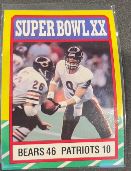 1986 Topps #8 Super Bowl XX Jim McMahon / Matt Suhey — front