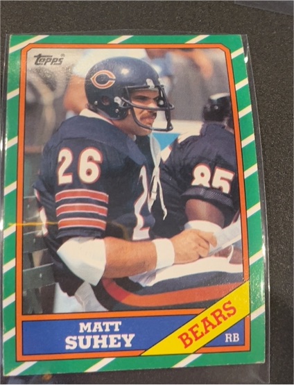 1986 Topps #12 Matt Suhey Chicago Bears — front