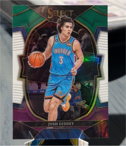 2022-23 Panini Select #60 Josh Giddey Concourse Blue Prizm — front